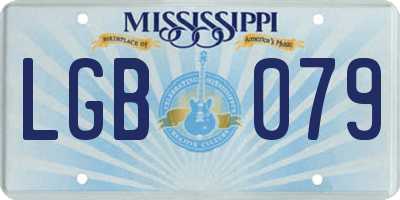 MS license plate LGB079