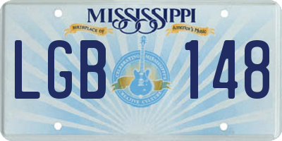 MS license plate LGB148