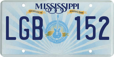 MS license plate LGB152