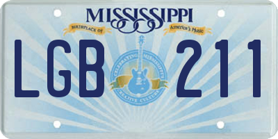 MS license plate LGB211