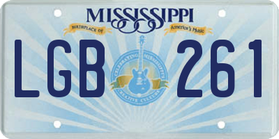 MS license plate LGB261
