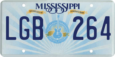 MS license plate LGB264
