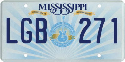 MS license plate LGB271