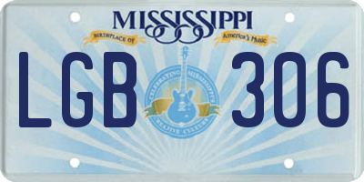 MS license plate LGB306