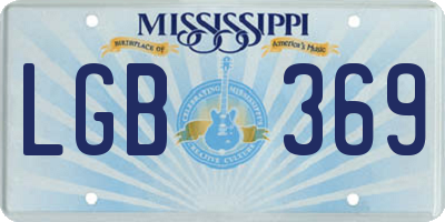 MS license plate LGB369