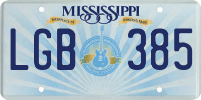 MS license plate LGB385