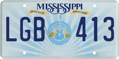 MS license plate LGB413