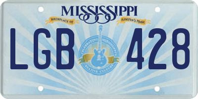 MS license plate LGB428