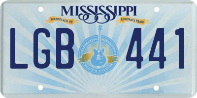 MS license plate LGB441