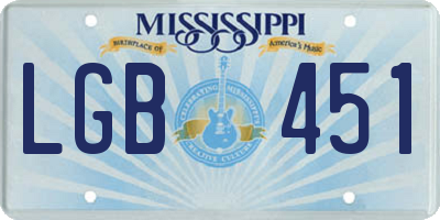 MS license plate LGB451