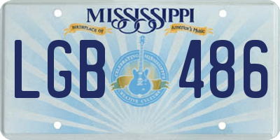 MS license plate LGB486