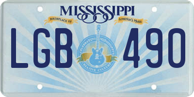 MS license plate LGB490