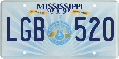 MS license plate LGB520