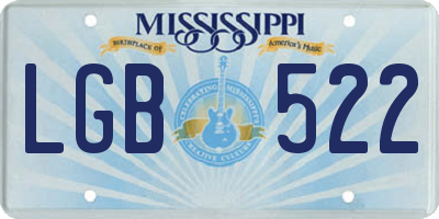 MS license plate LGB522