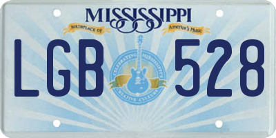 MS license plate LGB528