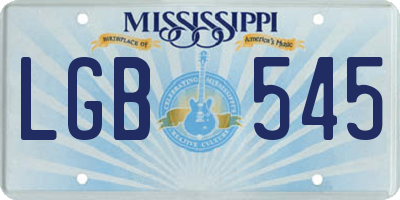 MS license plate LGB545