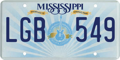 MS license plate LGB549