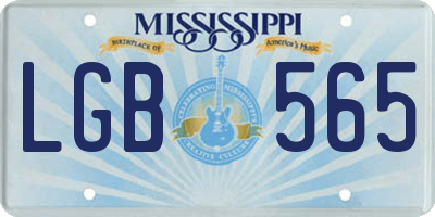 MS license plate LGB565