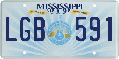MS license plate LGB591