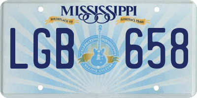 MS license plate LGB658