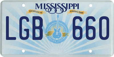 MS license plate LGB660