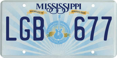 MS license plate LGB677