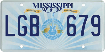 MS license plate LGB679