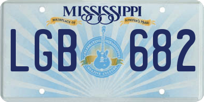 MS license plate LGB682