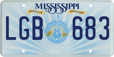 MS license plate LGB683