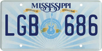 MS license plate LGB686