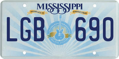MS license plate LGB690