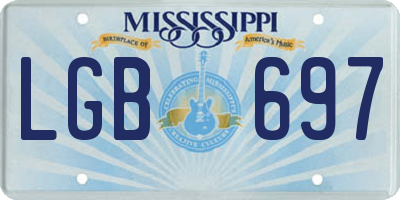 MS license plate LGB697