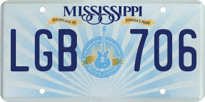 MS license plate LGB706