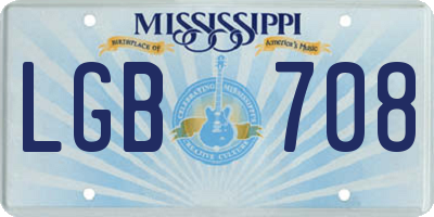 MS license plate LGB708