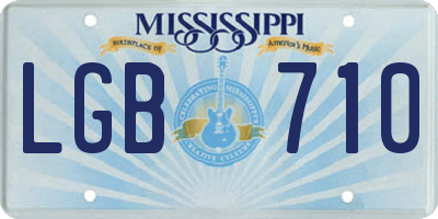 MS license plate LGB710