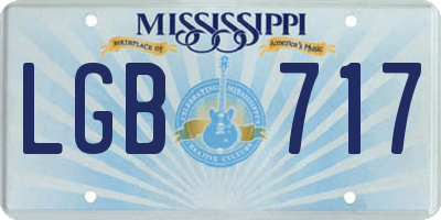 MS license plate LGB717