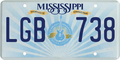 MS license plate LGB738