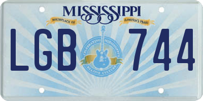 MS license plate LGB744