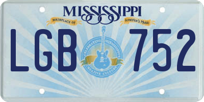 MS license plate LGB752