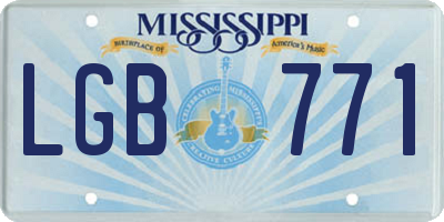 MS license plate LGB771