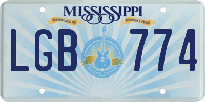MS license plate LGB774