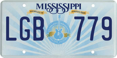 MS license plate LGB779