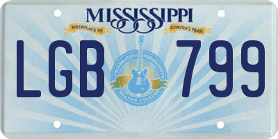 MS license plate LGB799