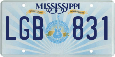 MS license plate LGB831