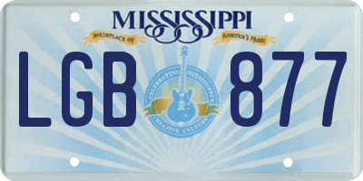 MS license plate LGB877