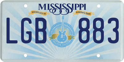 MS license plate LGB883