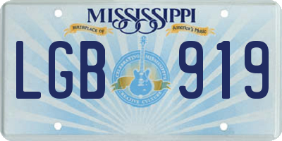 MS license plate LGB919