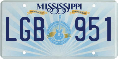 MS license plate LGB951