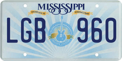 MS license plate LGB960