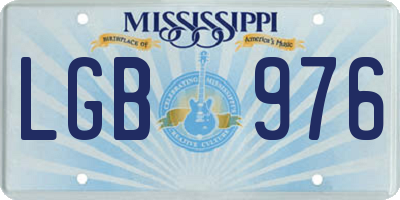 MS license plate LGB976